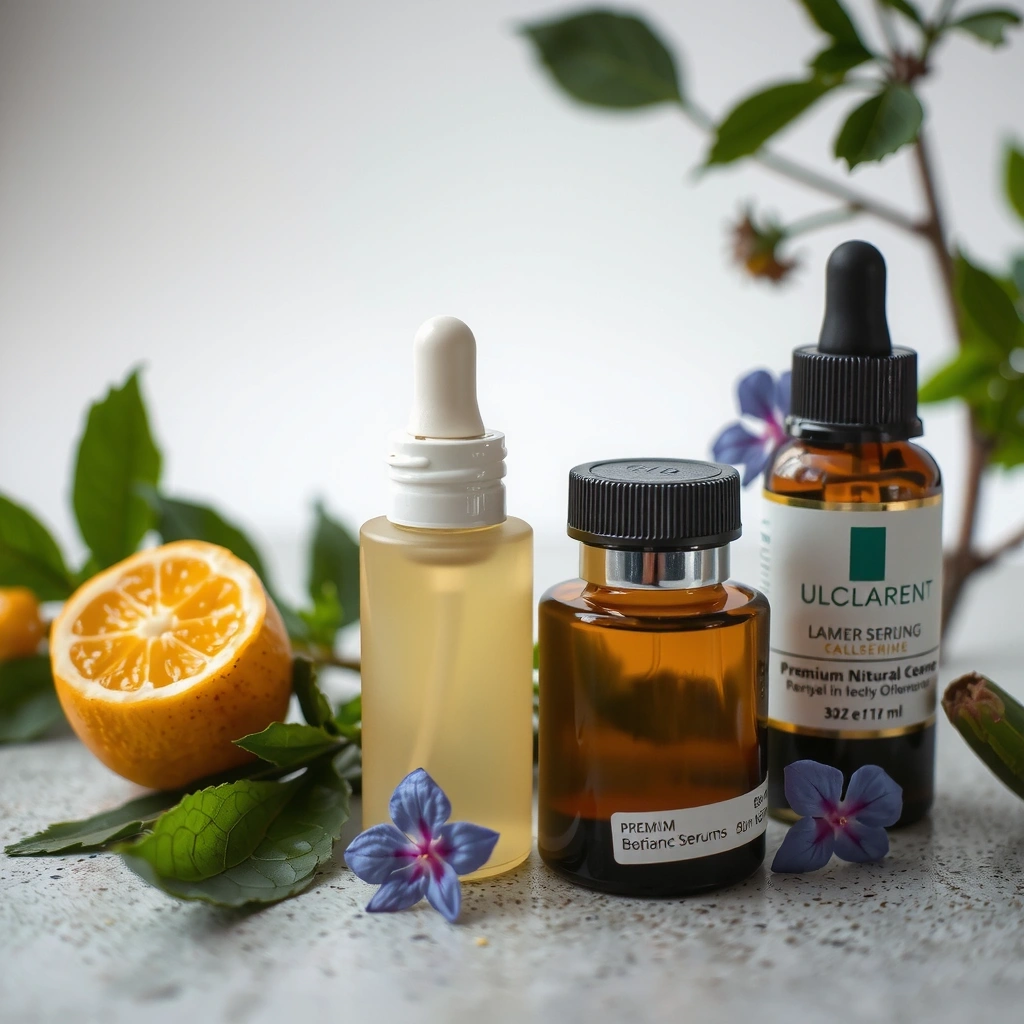 Natural skincare products with botanical ingredients